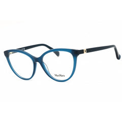 Max Mara Women's Eyeglasses - Shiny Blue Acetate Cat Eye Full Rim Frame | MM5024 090