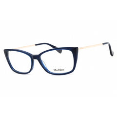 Max Mara Women's Eyeglasses - Shiny Blue Acetate Cat Eye Full Rim Frame | MM5026 090