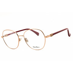 Max Mara Women's Eyeglasses - Shiny Light Bronze Metal Cat Eye Full Rim | MM5034 034