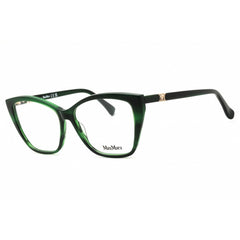 Max Mara Women's Eyeglasses - Dark Green/Other Acetate Cat Eye Full Rim | MM5036 098