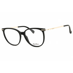 Max Mara Women's Eyeglasses - Shiny Black Acetate Round Full Rim Frame | MM5050 001