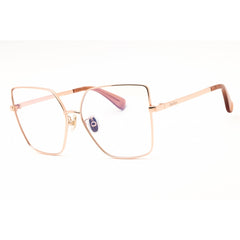 Max Mara Women's Eyeglasses - Pink Gold Metal Oversized Full Rim | MM5073-H-B 033
