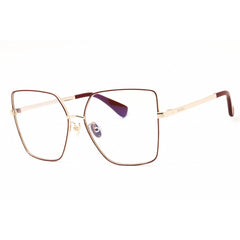 Max Mara Women's Eyeglasses - Red/Other Metal Oversized Full Rim | MM5073-H-B 068