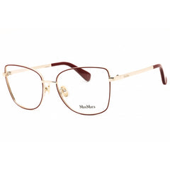 Max Mara Women's Eyeglasses - Red/Other Metal Cat Eye Full Rim Frame | MM5074 068