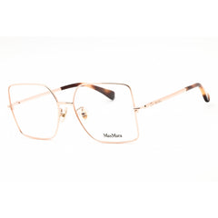 Max Mara Women's Eyeglasses - Pink Gold Metal Square Full Rim Frame | MM5098-H 033