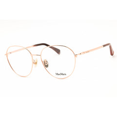 Max Mara Women's Eyeglasses - Pink Gold Metal Round Full Rim Frame | MM5099-H 033