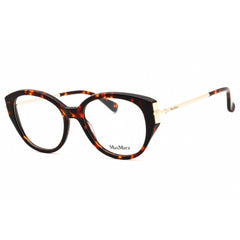 Max Mara Women's Eyeglasses - Dark Havana Acetate Cat Eye Full Rim Frame | MM5116 052