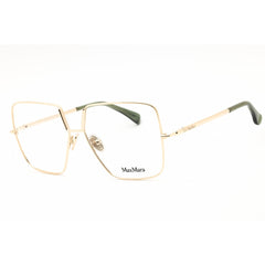 Max Mara Women's Eyeglasses - Pale Gold Metal Oversized Full Rim Frame | MM5120 032
