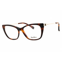 Max Mara Women's Eyeglasses - Dark Havana Acetate Cat Eye Full Rim Frame | MM5129 052