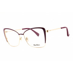 Max Mara Women's Eyeglasses - Shiny Violet Metal Cat Eye Full Rim Frame | MM5130 081