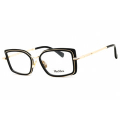 Max Mara Women's Eyeglasses - Shiny Black Metal Rectangular Full Rim | MM5186 001