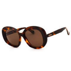 Max Mara Women's Sunglasses - Dark Havana Acetate Oversized Frame | MM0087 52E