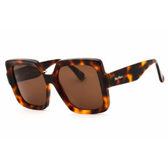 Max Mara Women's Sunglasses - Dark Havana Acetate Oversized Frame | MM0088 52E