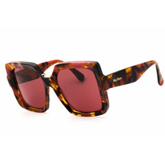 Max Mara Women's Sunglasses - Havana/Bordeaux Acetate Oversized Frame | MM0088 55S