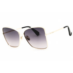 Max Mara Women's Sunglasses - Gold Metal Oversized Full Rim Frame | MM0097 32B