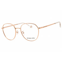 Michael Kors Women's Eyeglasses - Round Shape Rose Gold Metal Frame | 0MK3067D 1108