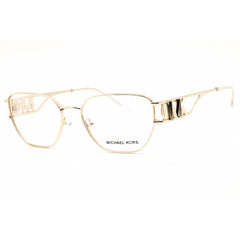 Michael Kors Women's Eyeglasses - Rectangular Light Gold Metal Frame | 0MK3087 1014