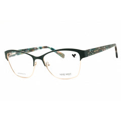 Nine West Women's Eyeglasses - Emerald/Champagne Metal Cat Eye Full Rim | NW8025 340