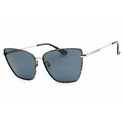 Prive Revaux Women's Sunglasses - Silver/Black Metal Cat Eye Frame | PURR/S 02BS M9