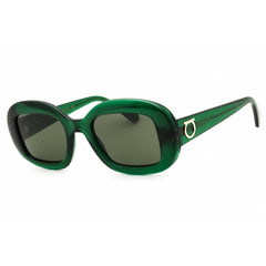 Salvatore Ferragamo Women's Sunglasses - Transparent Green Oval Frame | SF2038SE 317