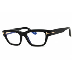 Tom Ford Women's Eyeglasses - Shiny Black Acetate Rectangular Frame | FT6045-B 001
