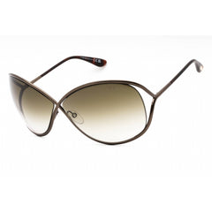 Tom Ford Women's Sunglasses - Shiny Dark Bronze Metal Cat Eye Full Rim | FT0130 36F
