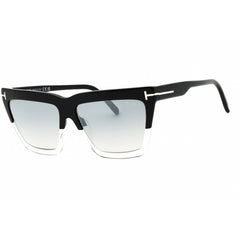 Tom Ford Women's Sunglasses - Black/Clear Acetate Rectangular Frame | FT1110 05C