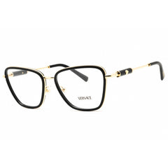 Versace Women's Eyeglasses - Black/Gold Metal Cat Eye Full Rim Frame | 0VE1292 1438