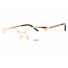 Versace Women's Eyeglasses - Gold Metal Round Shape Half Rim Frame | 0VE1297 1002