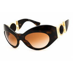 Versace Women's Sunglasses - Havana/Gold Plastic Cat Eye Frame | 0VE4462 108/13