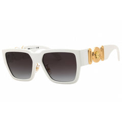 Versace Unisex Sunglasses - White/Gold Rectangular Full Rim Frame | 0VE4483D 314/8G