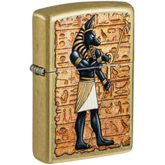 Zippo Pocket Lighter - Guardian of Tombs Design Classic Street Brass Finish | 47177