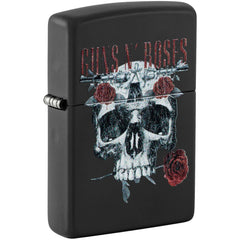 Zippo Windproof Lighter - Guns N' Roses Skull and Roses Design Black Matte | 47227