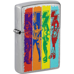Zippo Windproof Lighter - Kiss Design in Color Image Finish Street Chrome | 47244