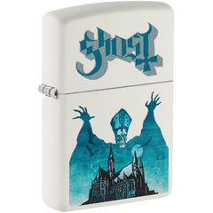 Zippo Windproof Pocket Lighter - Ghost Rock Band Design White Matte Finish | 47246