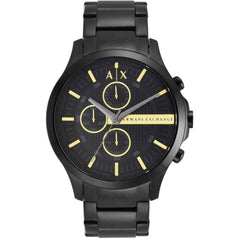 Armani Exchange Men's Watch - Hampton Chronograph Black Steel Bracelet | AX2164