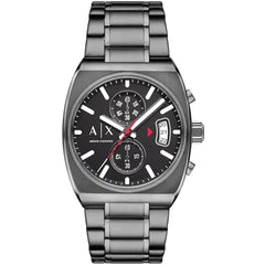 Armani Exchange Men's Watch - Oliver Chrono Black Dial Gunmetal Bracelet | AX2823