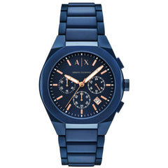 Armani Exchange Men's Watch - Sync Chronograph Blue Dial Steel Bracelet | AX4189