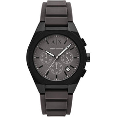 Armani Exchange Men's Watch - Sync Chronograph Grey Dial Silicone Strap | AX4191