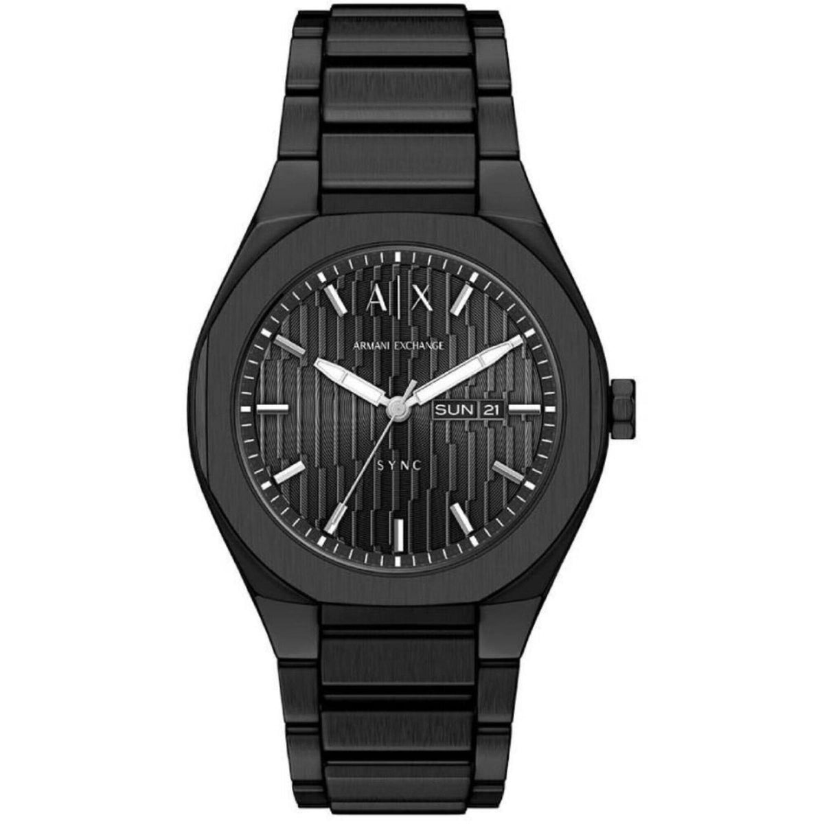 Armani Exchange Men's Watch - Drexler Black Dial Stainless Steel