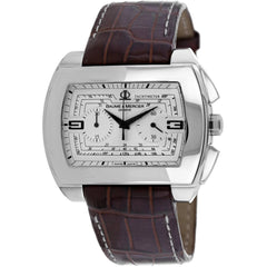 Baume & Mercier Men's Watch - Hampton Chrono Silver Dial Leather Strap | MOA08344