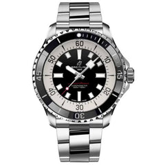 Breitling Men's Watch - Superocean Automatic Silver and Black Dial | A17376211B1A1