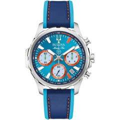 Bulova Men's Watch - Marine Star E1 Team Miami Leather and Rubber Strap | 96B460