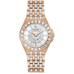 Bulova Women's Watch - Phantom Quartz White Dial Rose Gold Steel Crystal | 98L268
