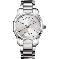Calvin Klein Men's Watch - Biz Silver Dial Stainless Steel Bracelet Date | K7741126