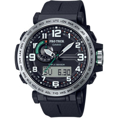 Casio Men's Watch - Pro Trek Alarm Black and Grey Analog-Digital Dial | PRG601-1