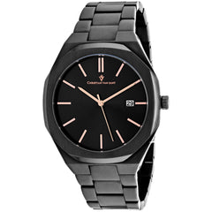 Christian Van Sant Men's Watch - Octavius Slim Black Dial Steel Bracelet | CV0525