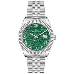 Christian Van Sant Men's Watch - Stellar Green Dial Silver Steel Bracelet | CV0703