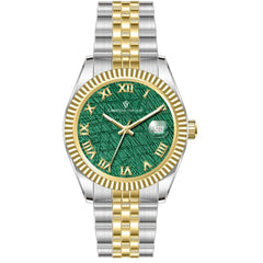 Christian Van Sant Men's Watch - Stellar Green Dial Two Tone Steel Bracelet | CV0707