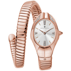 Christian Van Sant Women's Watch - Naga Silver Tone Dial Rose Gold Bracelet | CV0887